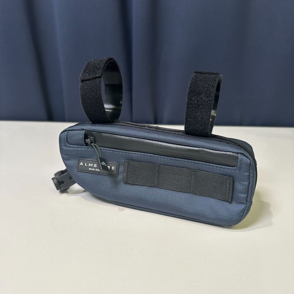 ALMSTHRE Frame Bag Bike Top Tube Storage Navy Blue Cycling Bikepacking Bag